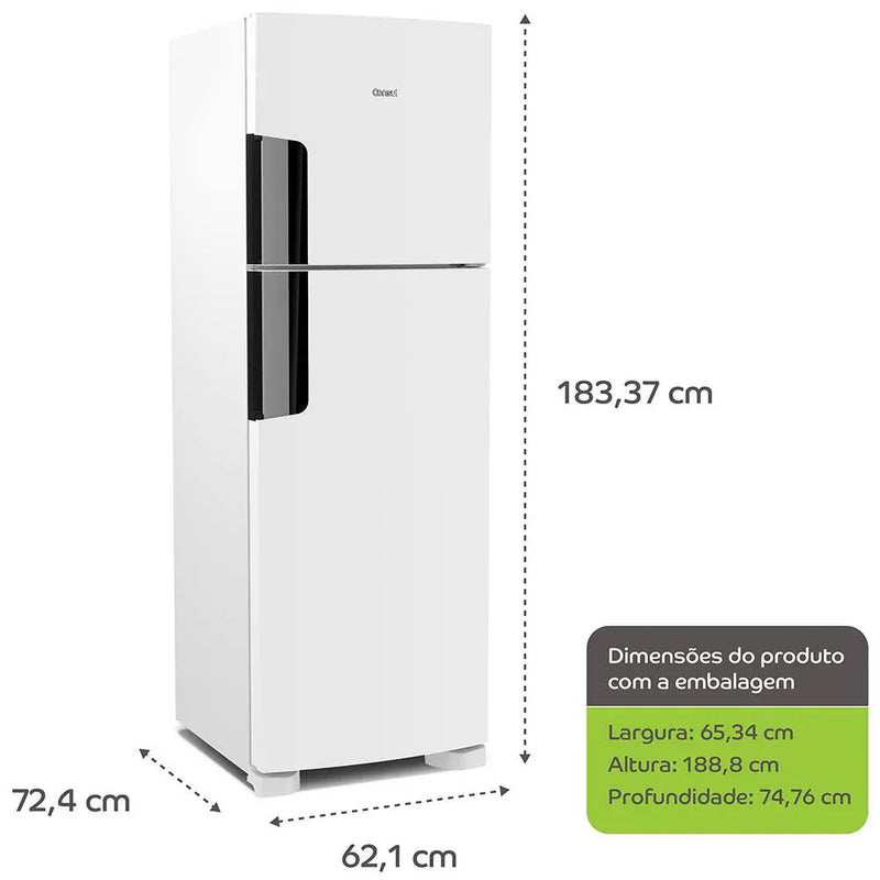 Geladeira Consul Duplex CRM44AB Frost Free com Altura Flex, Função Turbo e Freezer Espaçoso 386 L Branca – Bivolt